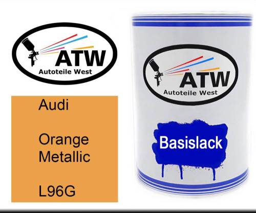 Audi, Orange Metallic, L96G: 500ml Lackdose, von ATW Autoteile West.